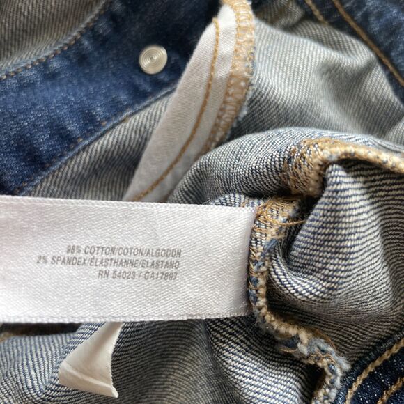 Old Navy Girls Blue Denim Jean Trucker Jacket Long Sleeve Size XS Pockets Casual - Picture 4 of 8